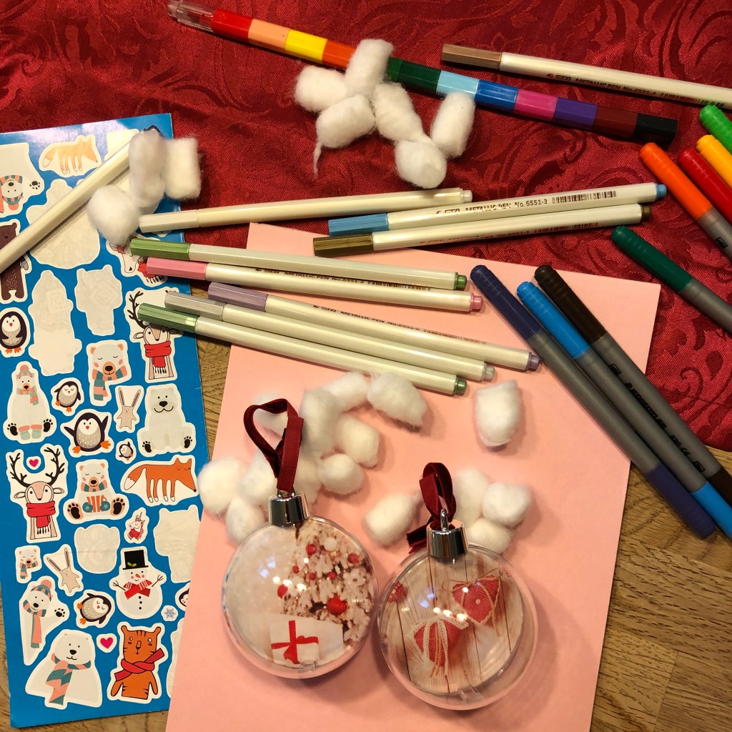 Hier wird das Material angezeigt, das für die Coachingübung "Weihnachtskugel" genutzt wird.